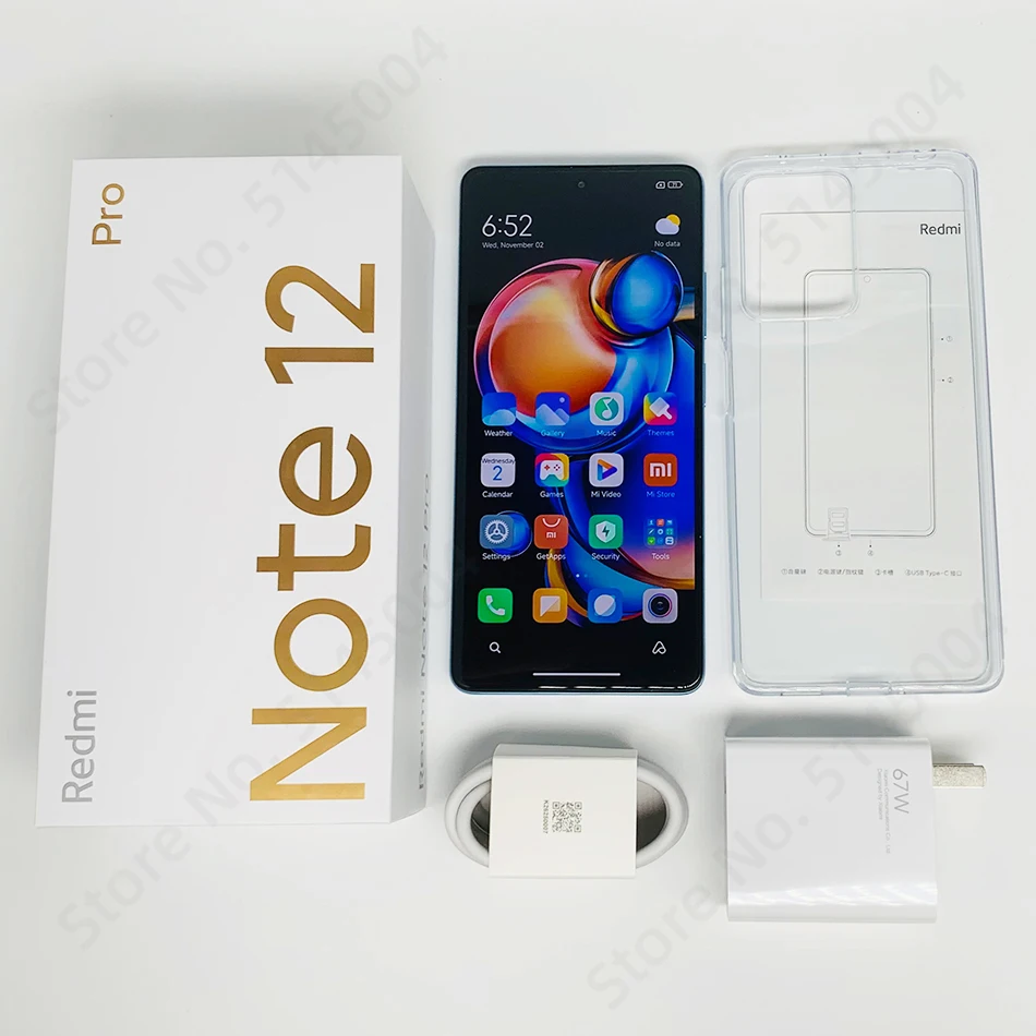 Global ROM Xiaomi Redmi Note 12 Pro 128GB/256GB Smartphone 50MP Camera OLED Display 5000mAh 67W Fast Charge MTK Dimensity 1080