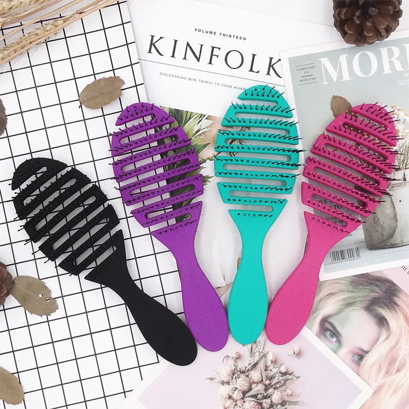 Щетка Wet Brush Pro Flex Dry гребень изогнутой формы массажная расческа пушистой для