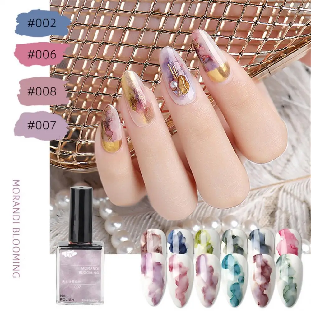 

Diy Nails Blooming Gel Morandi Bloom Gel Nail Art Design Ink Marble Coloring Effect 15ml Nail Polish Smoke Effect Gel Manicure
