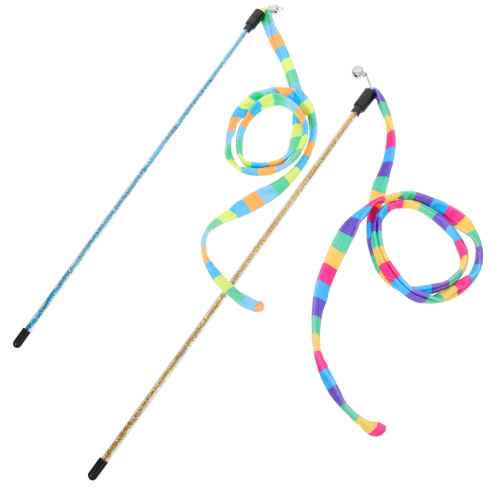 

Cat Toy Toys Wand Teaser Kitten Interactive Indoorcats Wands String Ribbon Chewwire Treat Rainbow Stick Exrecise Rope Scratch