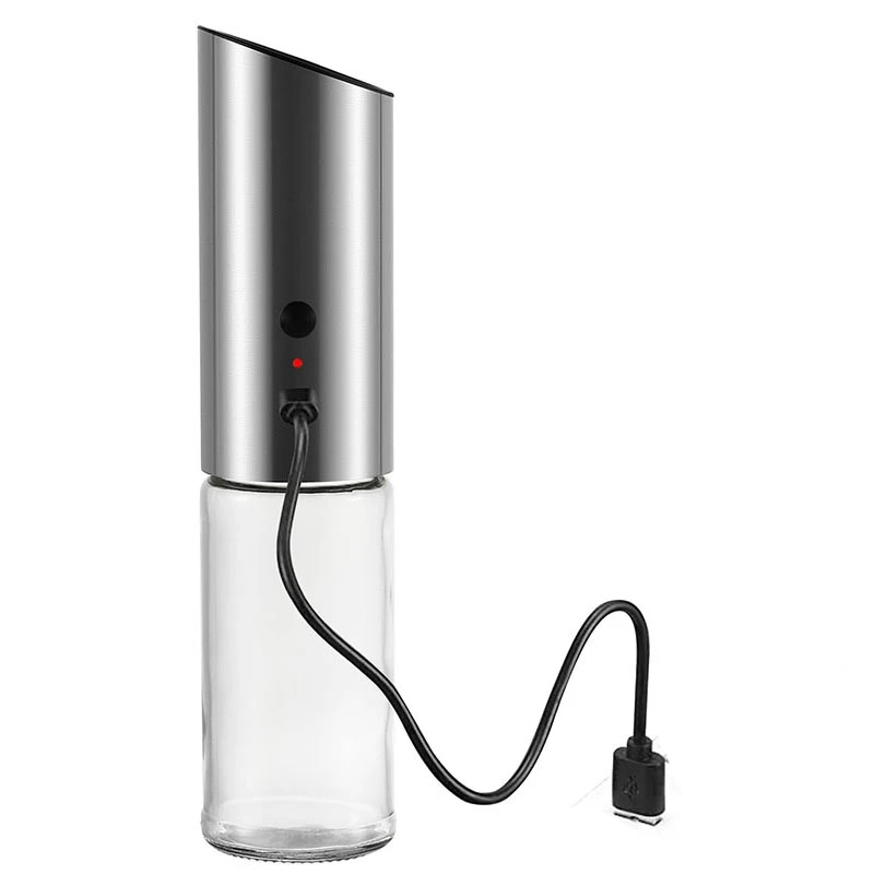 

Electric Automatic Mill Pepper And Salt Grinder LED Light Peper Spice Grain Mills Porcelain Grinding Core Mill White
