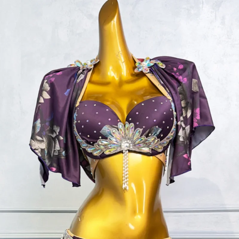 Женский костюм для профессионального танца живота Длинная атласная юбка Размер 2