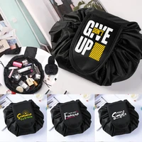 women travel magic pouch drawstring cosmetic bag organizer lazy make up cases wash storage bag portable toiletry beauty case