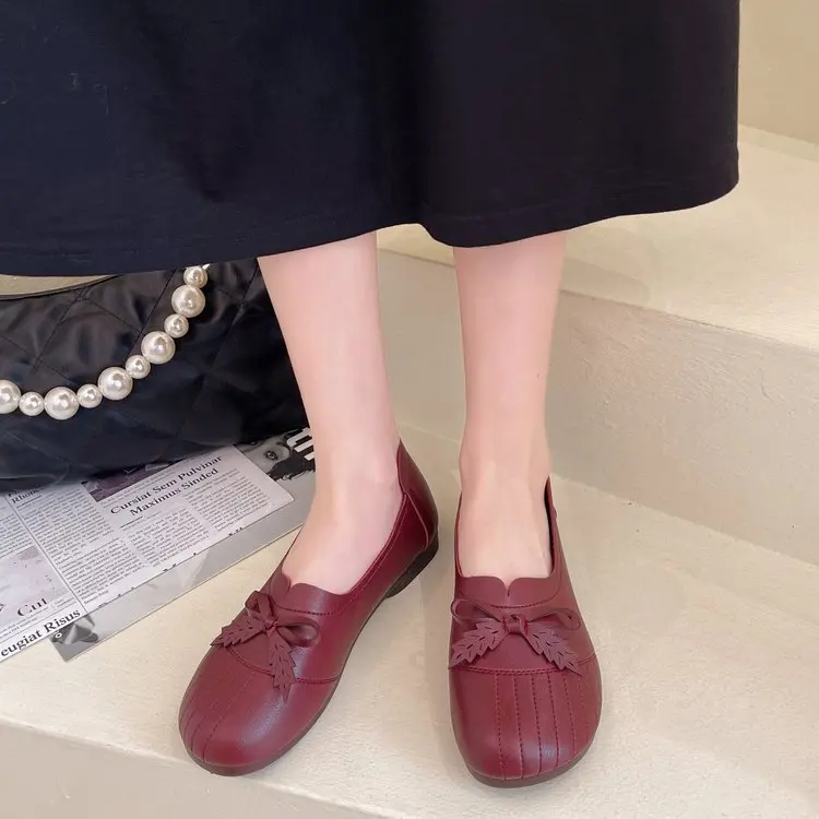

2023 Summer Round Toe Ladies Flat Shoes Flat Heel Ladies Casual Sneakers Soft Women's Spring and Autumn Ordinary Craft Shoes