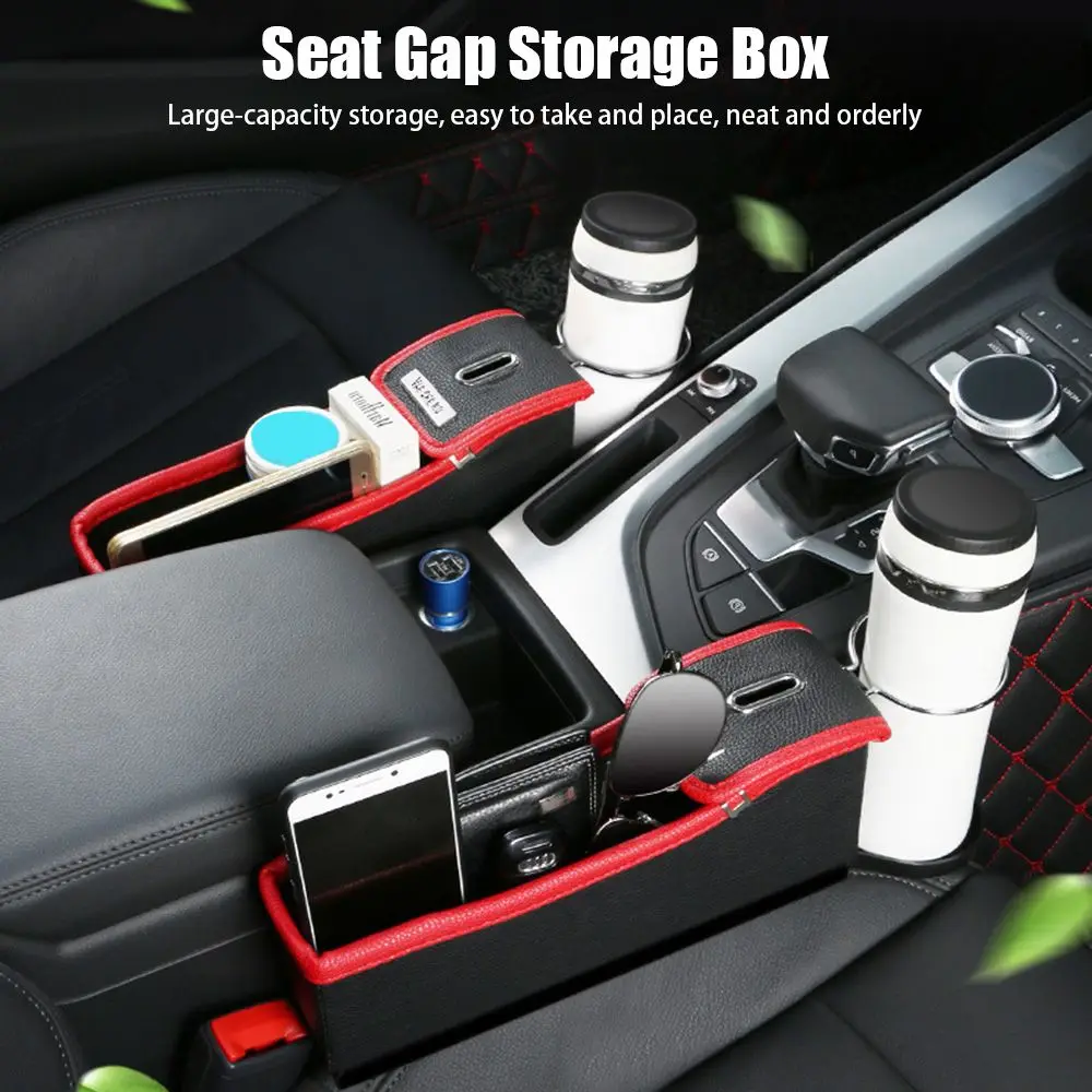 

Stowing Tidying Anti-skid Organizer Container Cargo Storage Car Organizer Box Cup Holder Auto Gap Catcher Coin Case