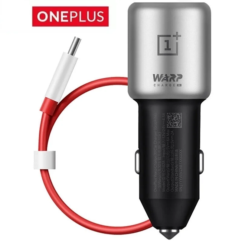 

Оригинальное автомобильное зарядное устройство Oneplus 8 pro, 30 Вт, 5 В = 6 А, макс. 6 А, автомобильное зарядное устройство, адаптер 3,0, кабель usb type-c дл...