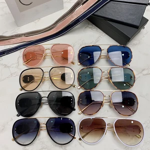 Vintage Oval Double-Beam Pilot Sunglasses Top-Brands Men's Women's Uv Protection Glasses Driving Eye in USA (United States)