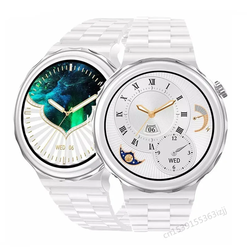

For HK43 Smart Watch Fashion Women Lady 1.36inch HD Large Screen BT Call NFC AI Voice Sport Health Monitor Female Smartwatch