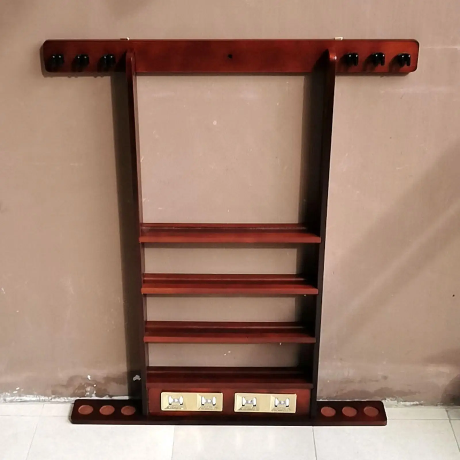 

Billiard Pool Cue Rack Snooker Cue Rack Floor Stand Wall Mounted Wooden Rod