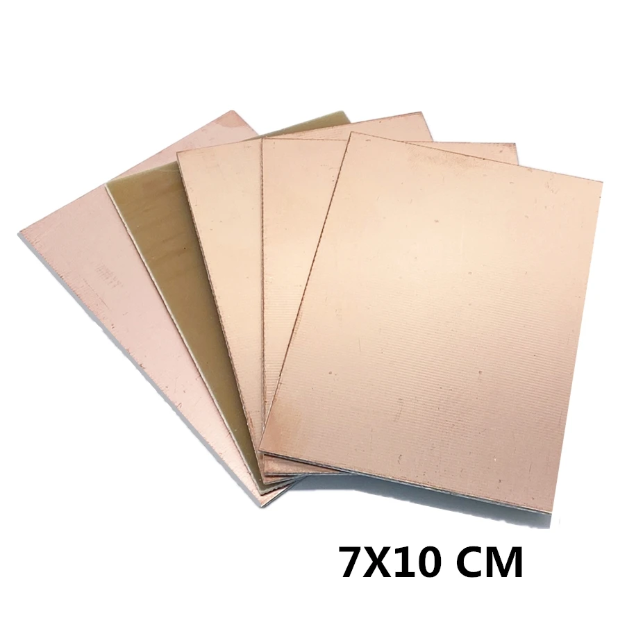 

5 pcs FR4 PCB Single Side Copper Clad plate DIY PCB Kit Laminate Circuit Board 7x10cm