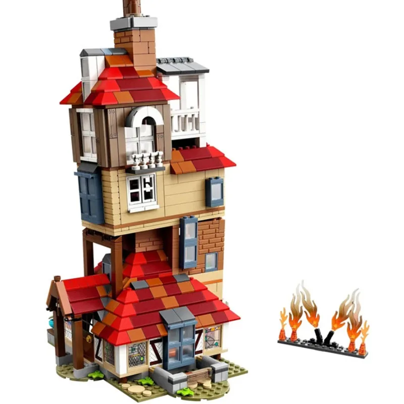 

NEW 2020 In stock Attack on the burrow Diagoned Alley with figure building blocks compatible with 75980 toys for kids gifts