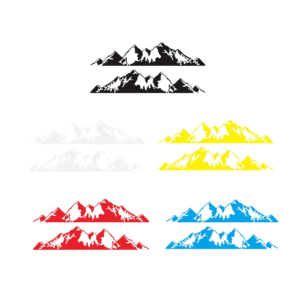 

1 Pair Car Body Sticker Decal Decorative Stickers Universal Mountains Pattern Racing Body Exterior Decoration