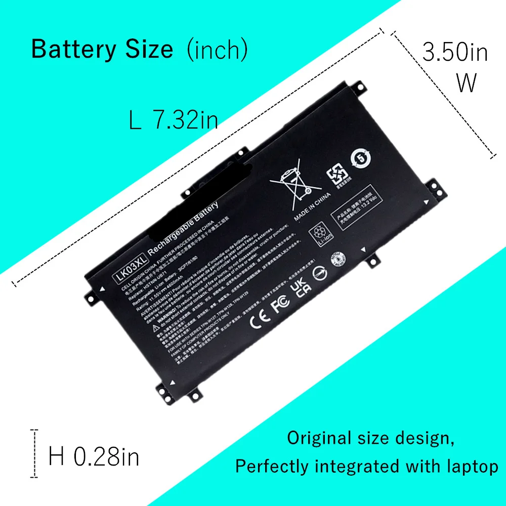 Фото LK03XL Аккумулятор для ноутбука HP Envy x360 15z Series HSTNN-LB7U HSTNN-UB7O HSTNN-UB7I HSTNN-IB8M HSTNN-LB8J TPN-W127 TPN-W128 №3