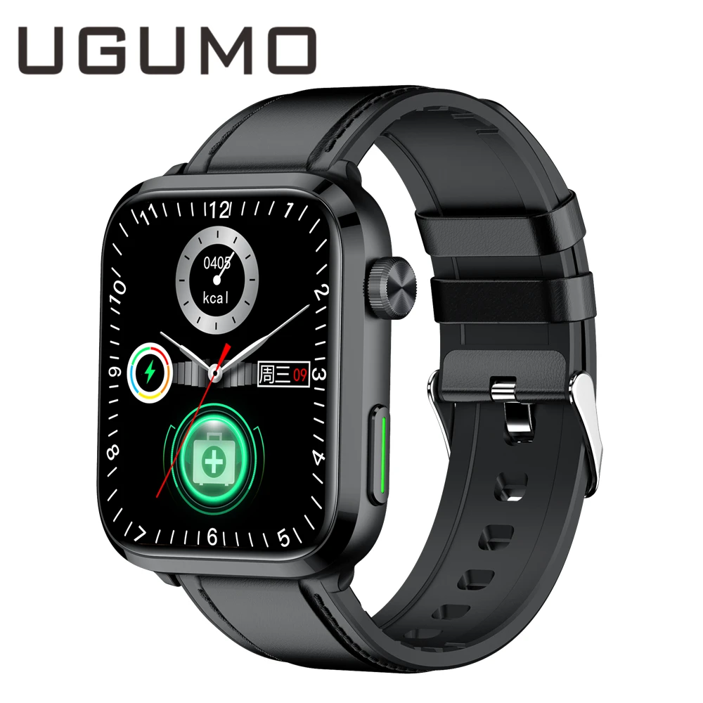 

Смарт-часы UGUMO мужские водонепроницаемые с поддержкой Bluetooth и Пульсометром