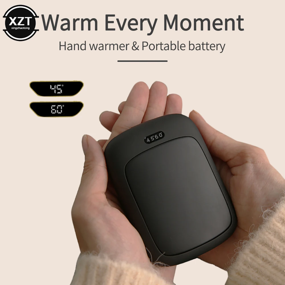 

2 in 1 Multi-function Mobile Power Winter Portable Mini Hand Warmer USB Rechargeable Double-sided Quick Heating