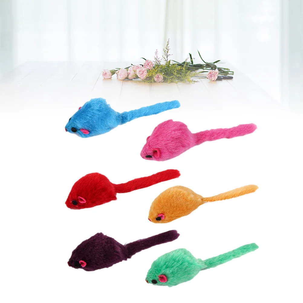 

12Pcs Pet Cat Toy Plush Little Mouse Shaped Cat Toy Realistic Sound Pet Toys Cats