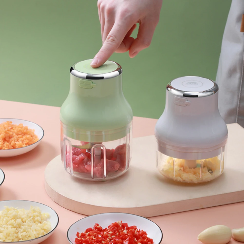 

Electric Kitchen Chopper Garlic Masher Meat Grinder Mini Food Garlic Vegetable Chopper Crusher Rechargeable Food Processor