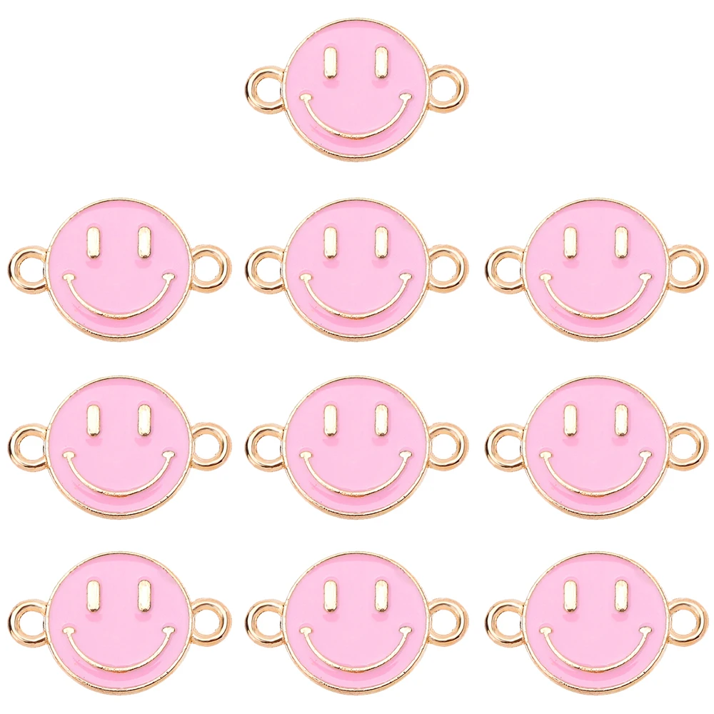 Модные дизайнерские полые эмалевые Подвески с улыбающимся лицом коннекторы для