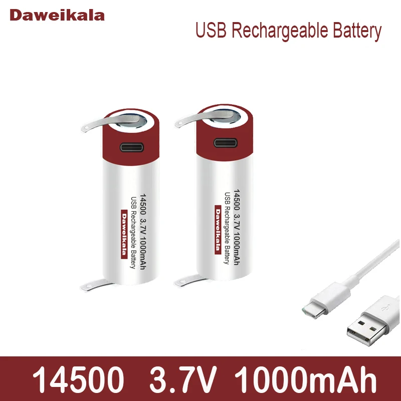 

New 100% original high capacity AA1000mAh VR2 14500 battery lithium-ion 3.7V welding battery charger free USB fast charging