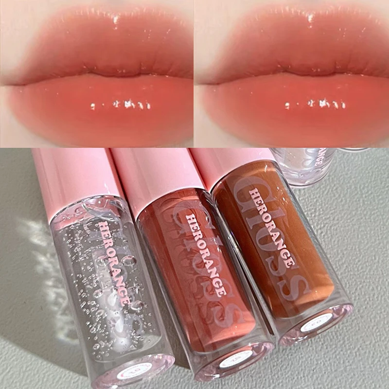 

Crystal Jelly Lip Gloss Moisturising Lip Oil Transparent Stain Mirror Lip Glaze Korean Makeup Liquid Lipstick Lip Tint Plumping