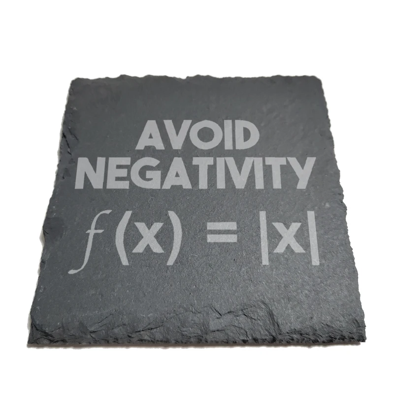 

Love or hate MATH geek nerd Natural Rock Coasters Black Slate for Mug Water Cup Beer Wine Goblet J074