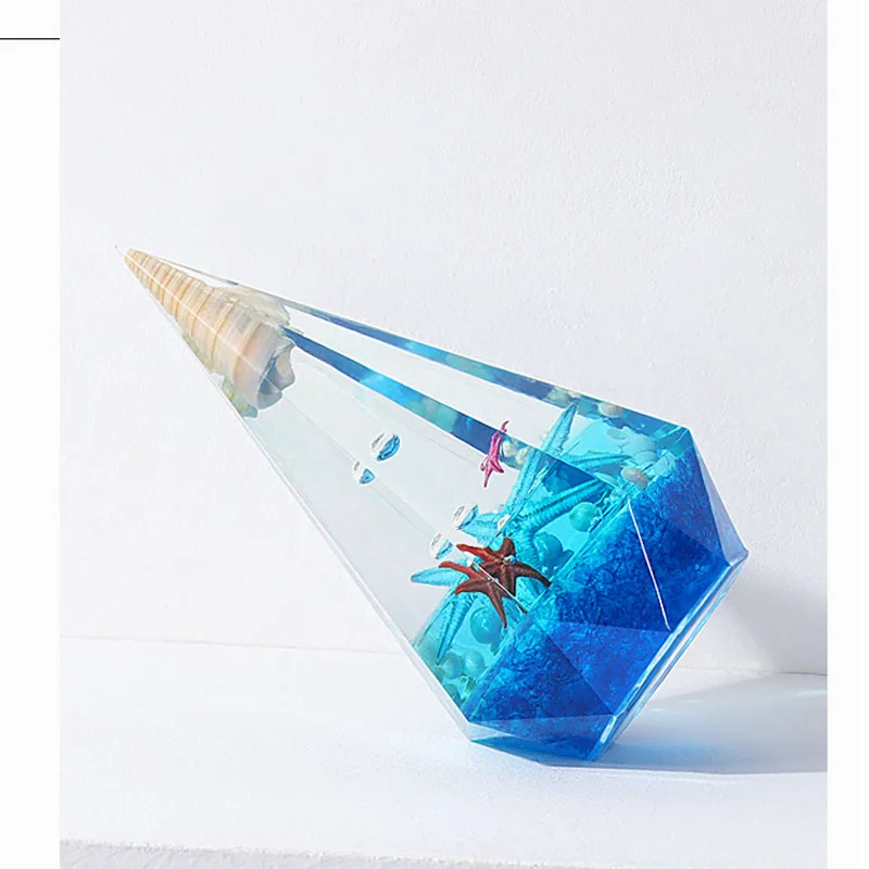 

New Crystal Epoxy Diamond Pyramid Resin Mold Ornament Jewelry DIY Decoration Silicone Molds For Handmade Crafts Making Tools