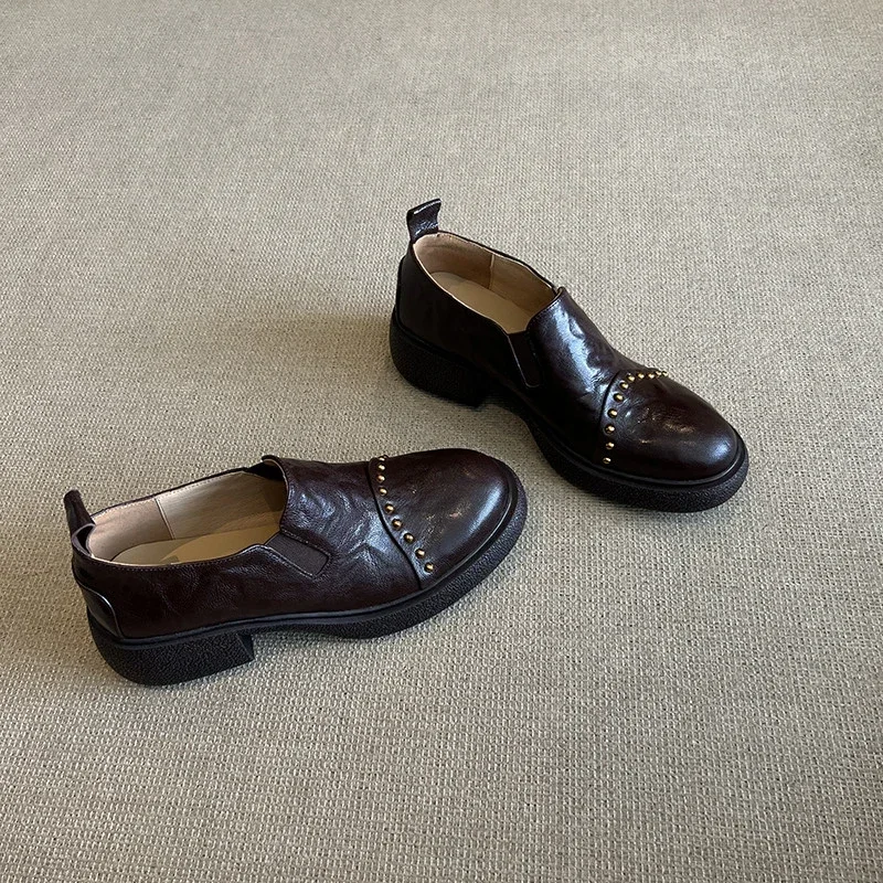 2025 Новая зимняя женская обувь на толстой подошве роскошные дизайнерские кожаные