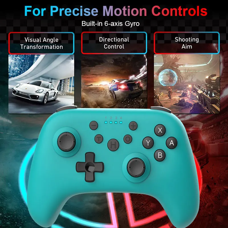 

Популярный NFC Беспроводной Bluetooth-совместимый геймпад для Switch pro/OLED-консоли с пробуждением 6-осевой гироскоп джойстик с функцией турбо