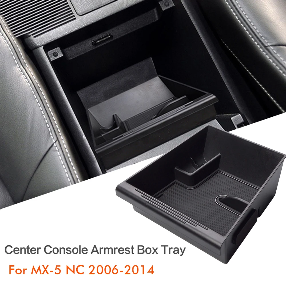 

For Mazda MX-5 NC 2006~2014 MX5 Car Armrest Storage Box Center Console Flocking Storag Organizer Containers Holder Tray Styling