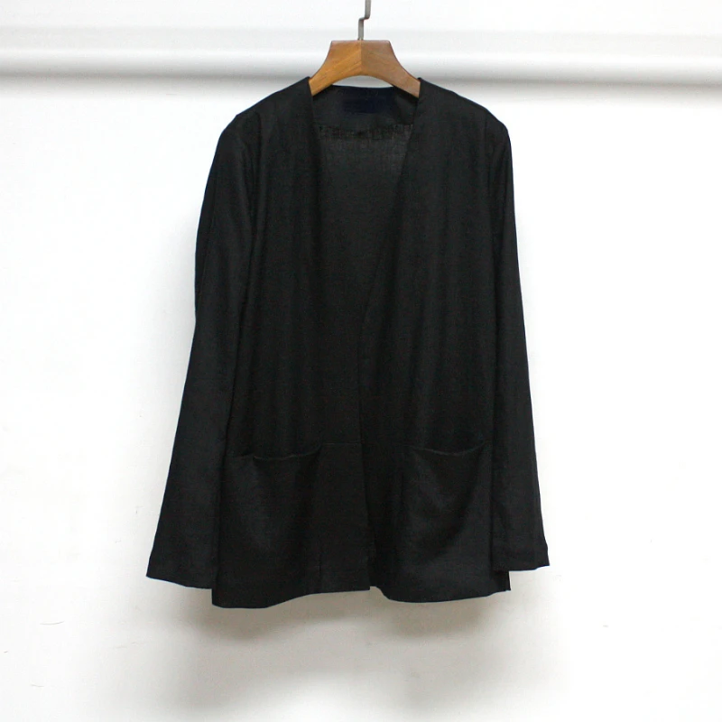 

2023 Spring and Summer New Women V-neck Blended Thin Casual Suit Jacket
