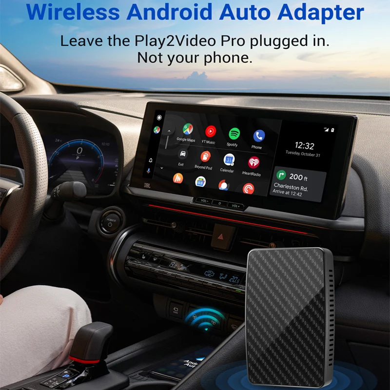 OTTOMOTION Беспроводной адаптер CarPlay Android Auto Встроенный Youtube/Netflix/Spotify/IPTV Ai Box для