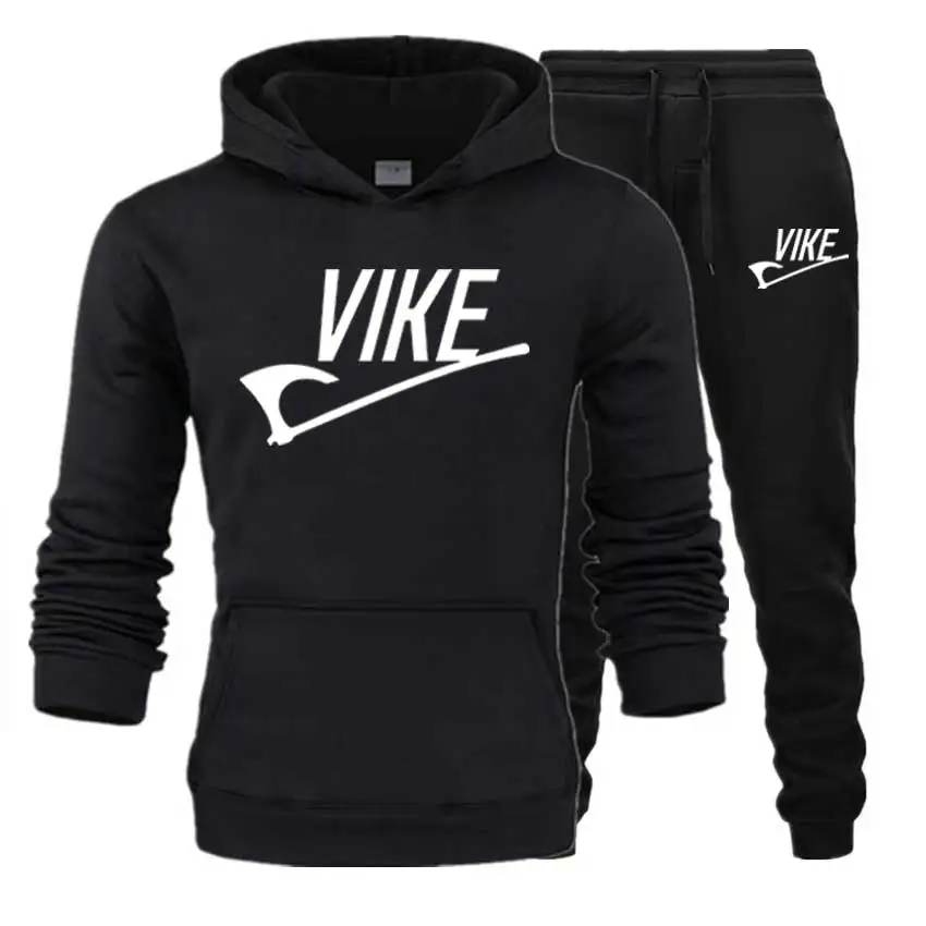 

Men's Sets hoodies+Pant Vike Print Sportswear Sport Suits Casual Streetwear hoodie set Pullover tracksuit men clothes wholesale