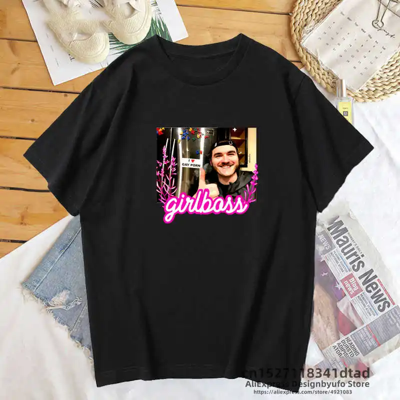 Футболка Mcyt Jschlatt Girlboss, женские и мужские летние Забавные футболки с графическим рисунком, футболка Quackity My Dear, рубашка Dream SMP Merch, футболка, Топ