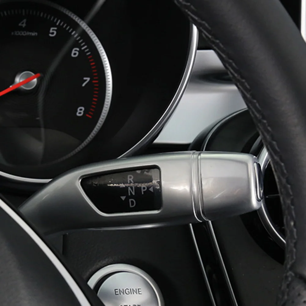 

Decorations Shift Lever Cover 3 Pcs ABS Wiper Shift Lever Car Chrome Shift Lever Cover For CLA GLC C E S Class