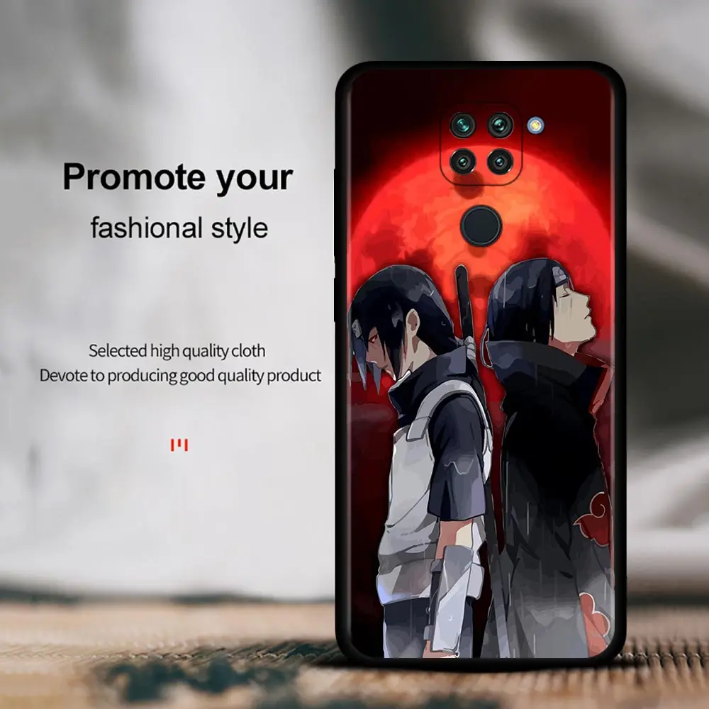 Чехол для Xiaomi Redmi Note 11 10 9 8 7 Pro Max 9T 8T 9S 9C 9A 8A 7A аниме удзумаки Наруто красный Учиха