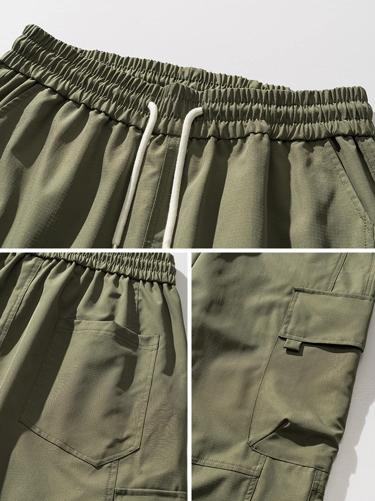 2025 New Arrival Men Straight Cargo Pants Men's Summer Thin Youth American Casual Fashion