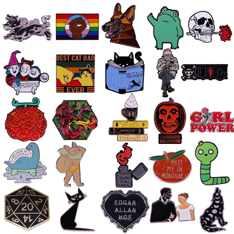 

Эмалированная брошь в виде черепа на Хэллоуин для рюкзака джинсов