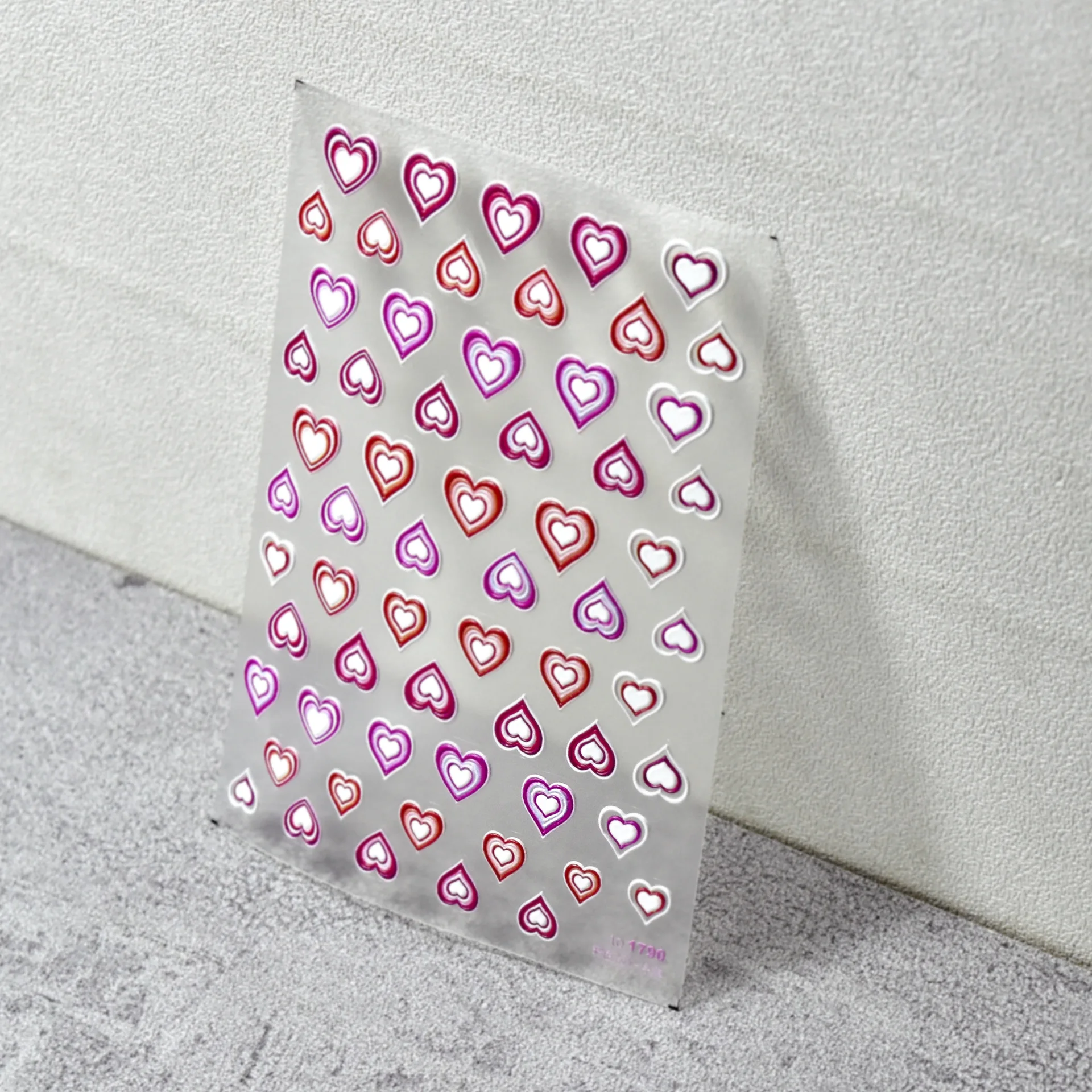 Декоративные наклейки для ногтей в форме сердца рельефный Декор 5D летние