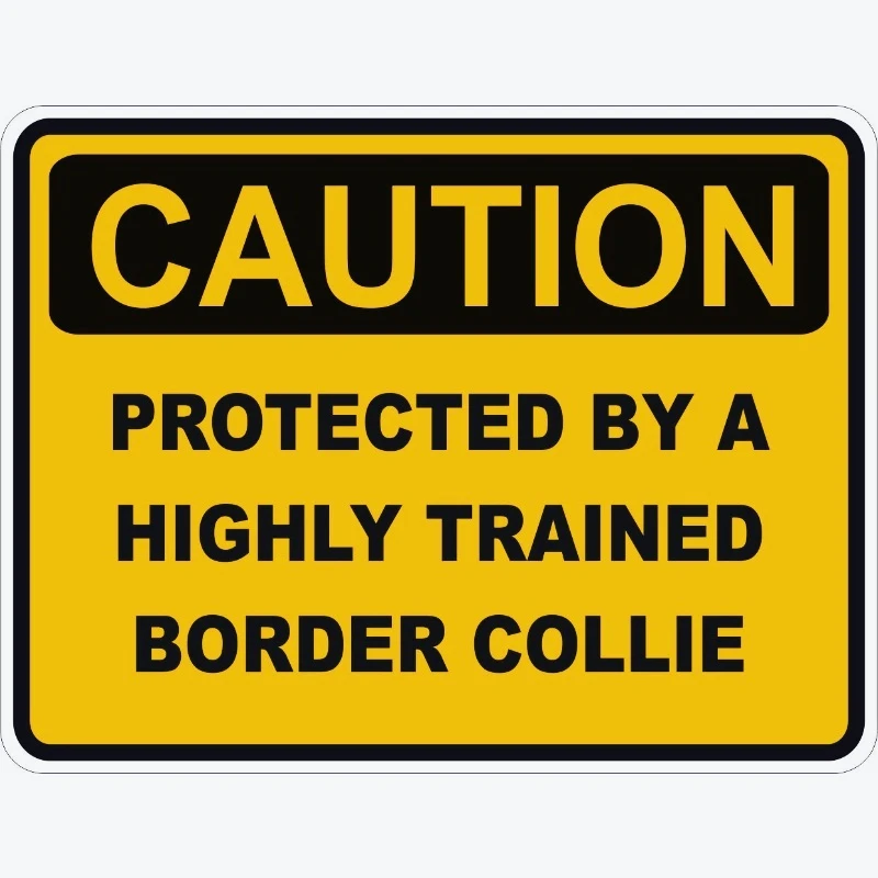 Фото Наклейки на автомобиль Frontera Collie Caution Perro Aviso Pegatina, подходят для окон и бамперов автомобиля, 15 см, ПВХ, KK №1