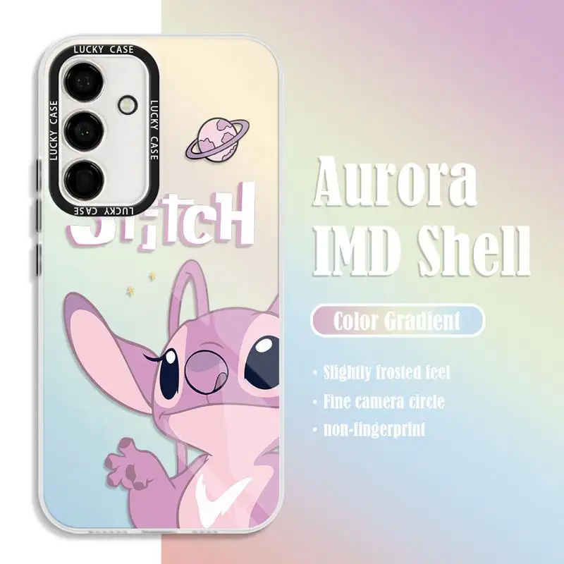 Стич девушка Ангел Sac лазерный градиент телефонные чехлы для samsung Galaxy A53 A24 A22 A13 A12