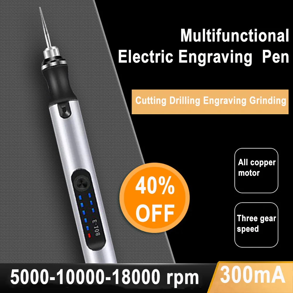 

Electric Mini Grinder Engraving Pen Graveerpen Wireless Grinder with Battery Cordless Micro Rotary Tools Drill for Jewelry Metal