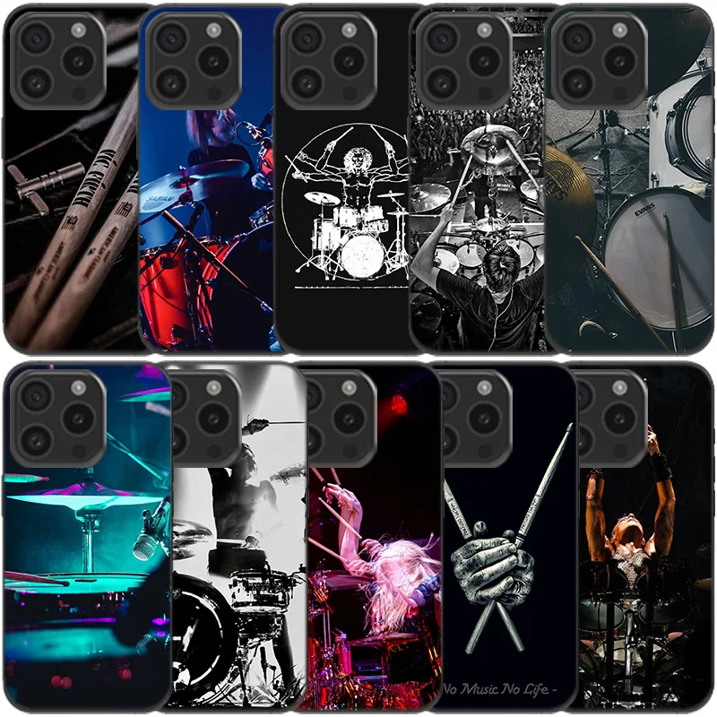 Прозрачный чехол для телефона Drum Drummer Music Dj Apple iPhone 12 13 Mini 11 14 15 16 Pro Max мягкий XS MAX XR