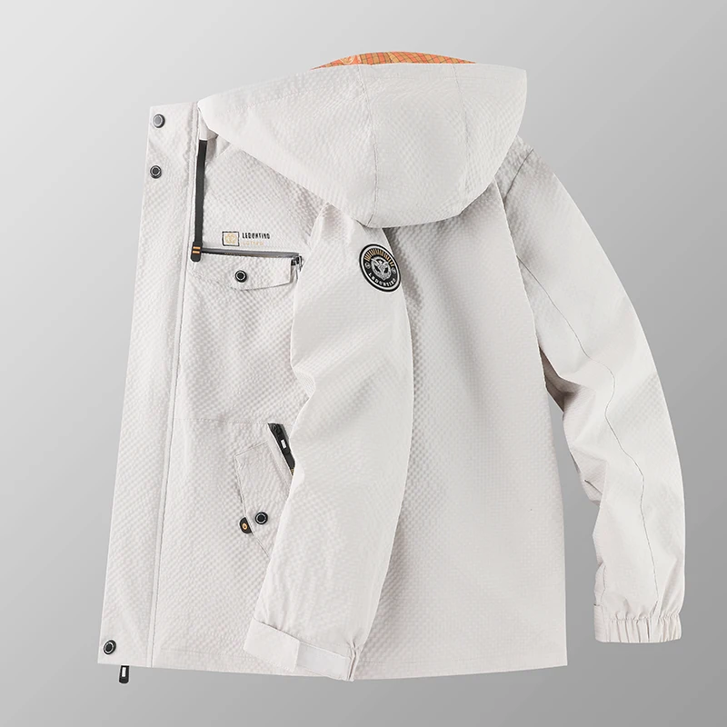 Мужская Модная Повседневная Одежда Ветрозащитная Водонепроницаемая Куртка Из