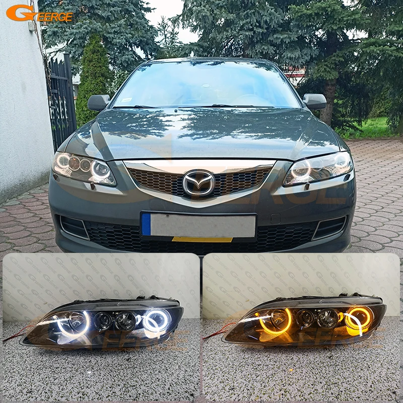 

Для Mazda 6 Mazda6 Mazdaspeed 6 MS6 Atenza GG ультра яркий A/W Переключение Дневной светильник сигнал поворота SMD СВЕТОДИОДНЫЙ ангельские глазки Halo кольца