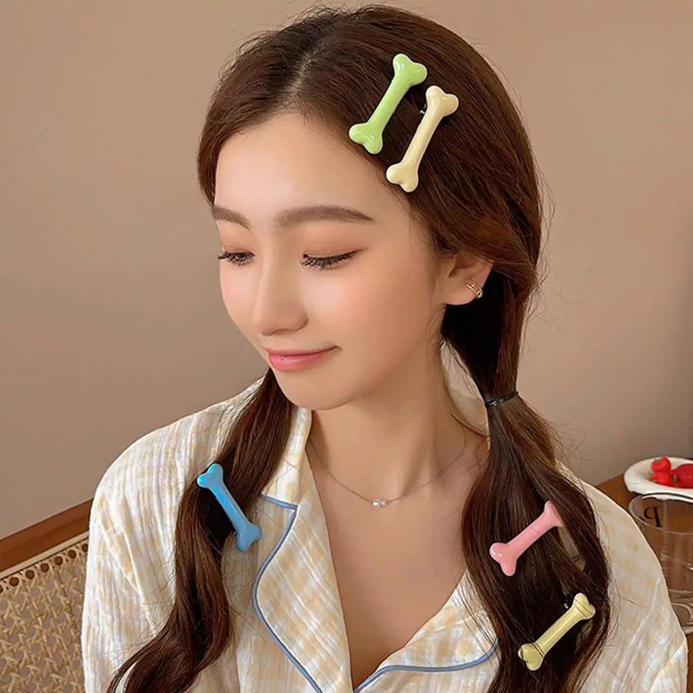 

Women Dog Bone Design Hairpin Fashion Creative Popular Colorful Hair Clips Girls Charm Lovely Barrettes Styling Tools Accessorie