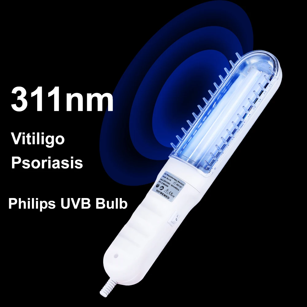 

LED Device UVB 311nm UVB Light Phototherapy for Vitiligo Psoriasis Eczema Skin Problems Treatment Ultraviolet Lamp 110V/120V