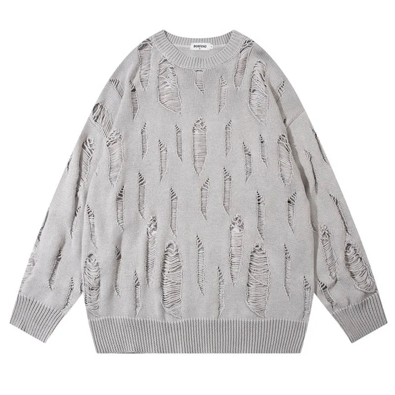 Мужской трикотажный свитер харакудзю в стиле хип-хоп