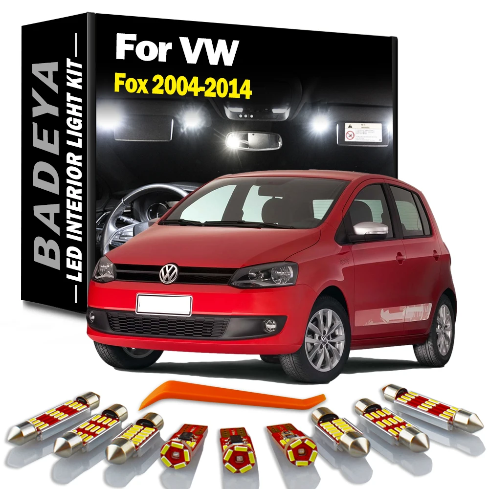 

8 шт., Автомобильные светодиодные лампы Canbus для Volkswagen VW Fox 2004-2012 2013 2014