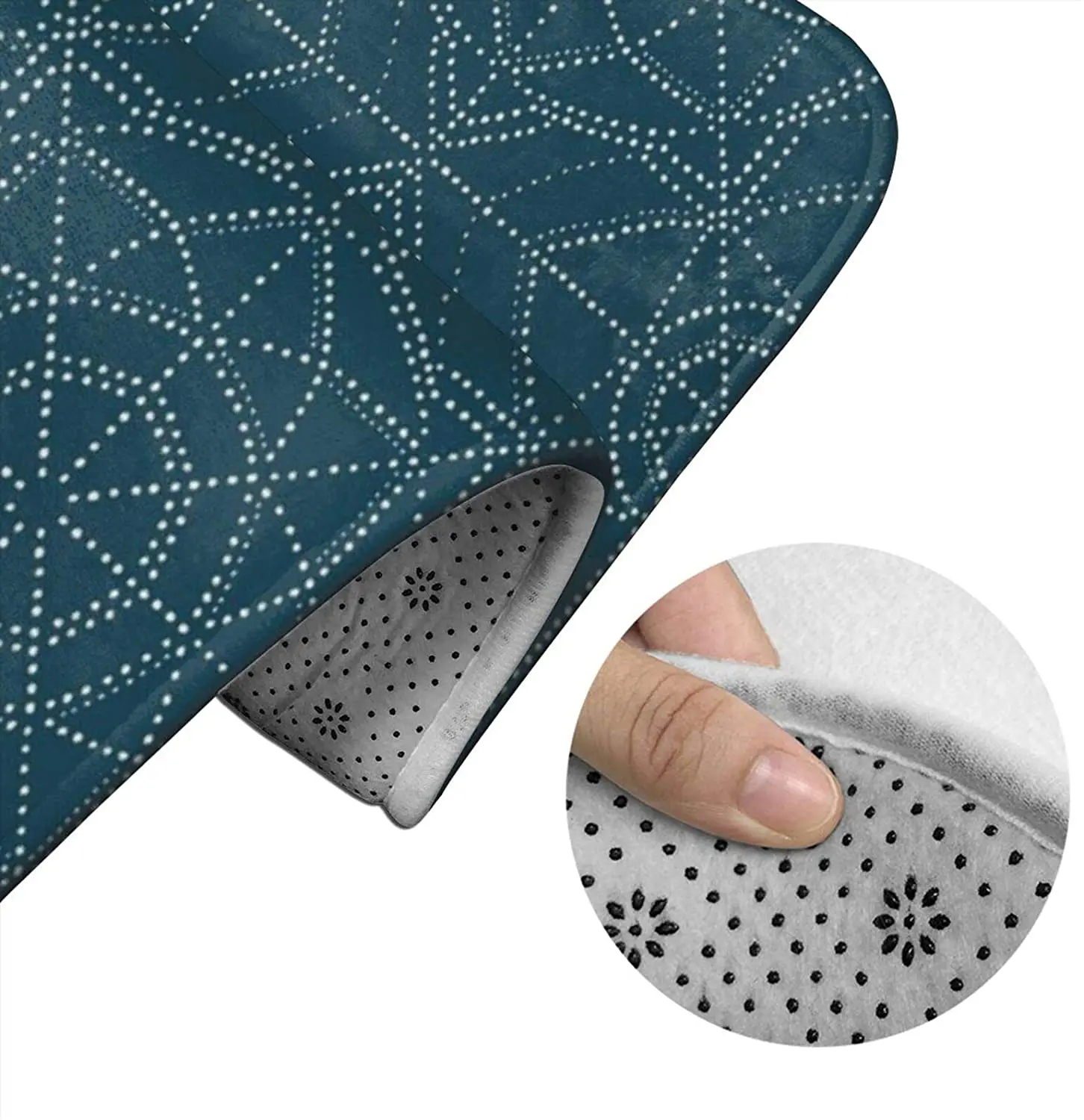 

Art Deco Florals Bathroom Mat Sets 3 Piece Set Rugs Memory Foam Mat Set Toilet Seat Cover Bath Mat Lid cover