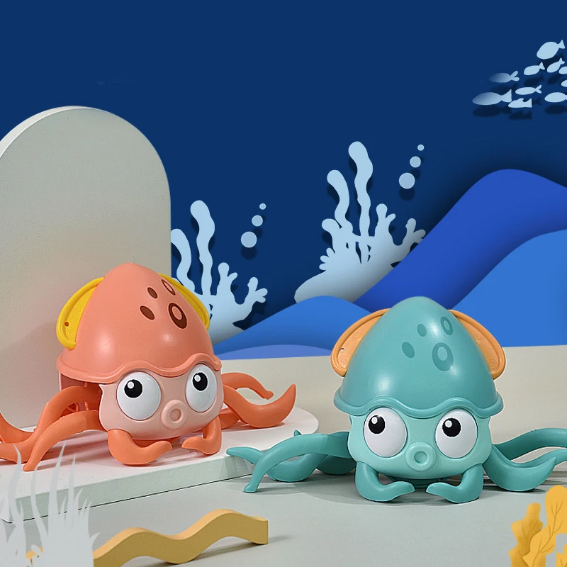 

Милая заводная игрушка-Осьминог из мультфильма, водная игрушка, детская игрушка для плавания, детская игрушка для пляжа и ванной